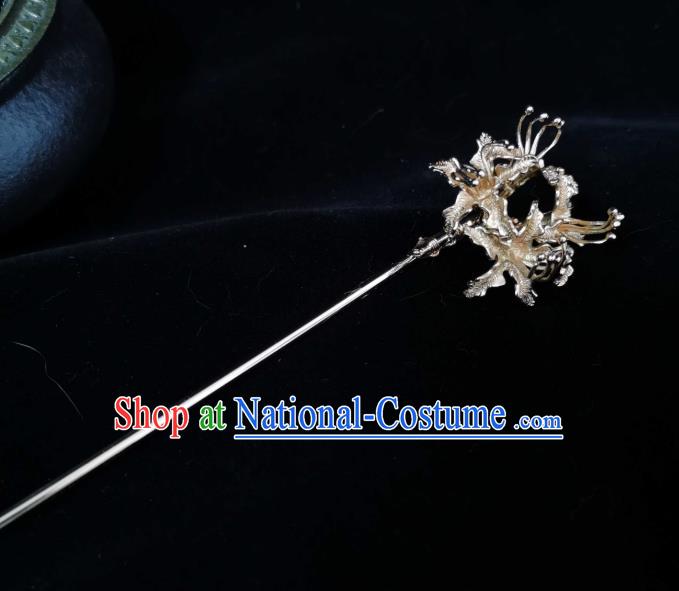 China Ancient Palace Lady Hair Stick Tang Dynasty Princess Golden Manjusaka Hairpin Traditional Hanfu Hair Accessories