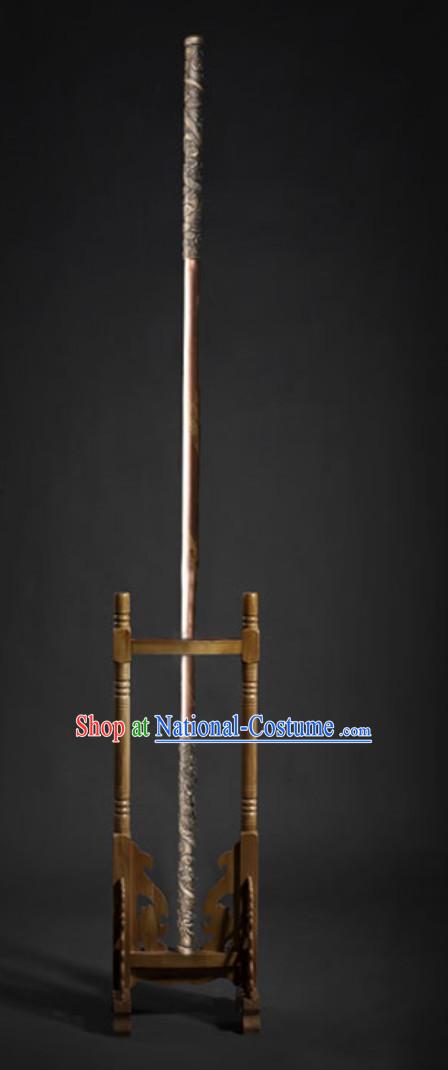 176cm Long Top Sun Wukong Jin Gu Bang Bronze Cudgel Journey to West Treasure