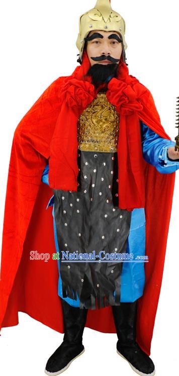 China Cosplay Journey to the West Clothing Ancient Myth General Li Jing Garment Costumes and Headwear