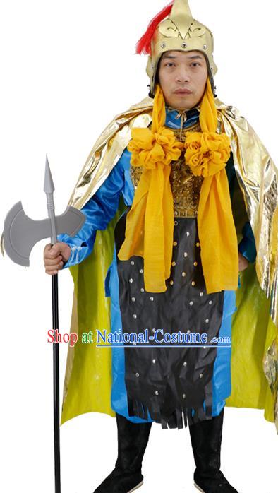 China Ancient Myth General Garment Costumes Cosplay Journey to the West Marshal Tianpeng Clothing and Hat