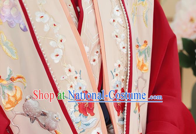 China Traditional Song Dynasty Empress Wedding Historical Clothing Ancient Court Bride Embroidered Hanfu Dress Garments Full Set