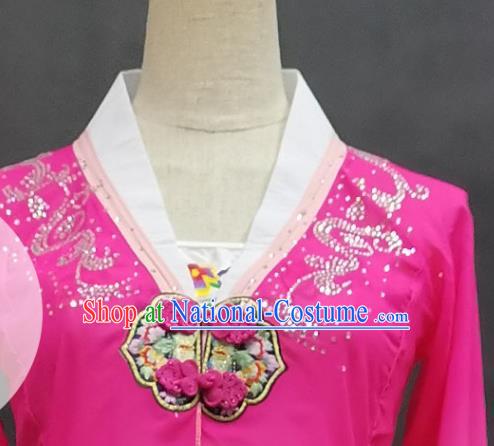 Top Chinese Classical Dance Rosy Dress Woman Solo Dance Garment Costume Traditional Umbrella Dance Clothing