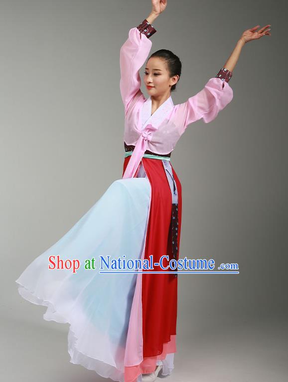 China Korean Nationality Stage Performance Clothing Korea Ethnic Dance Garments Minority Woman Solo Dance Dress