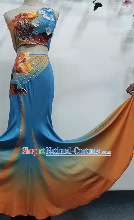 China Yunnan Minority Folk Dance Dress Dai Nationality Stage Performance Clothing Ethnic Female Peacock Dance Garments