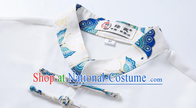 Chinese Martial Arts Competition White Outfits Tai Chi Performance Clothing Tai Ji Kung Fu Garment Costumes