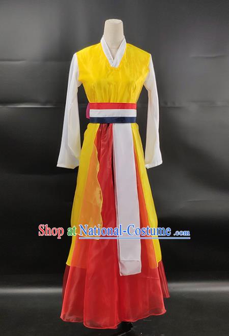 China Korean Minority Folk Dance Dress Ethnic Female Drum Dance Garments Korea Nationality Stage Performance Clothing