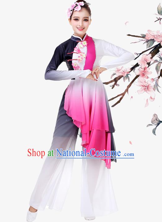 China Jiaozhou Yangko Performance Uniforms Fan Dance Garment Costume Female Group Dance Clothing