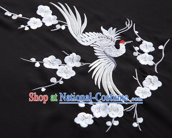 Chinese Kung Fu Tai Chi Training Clothing Martial Arts Embroidered Plum Garments Tai Ji Group Competition Black Outfits