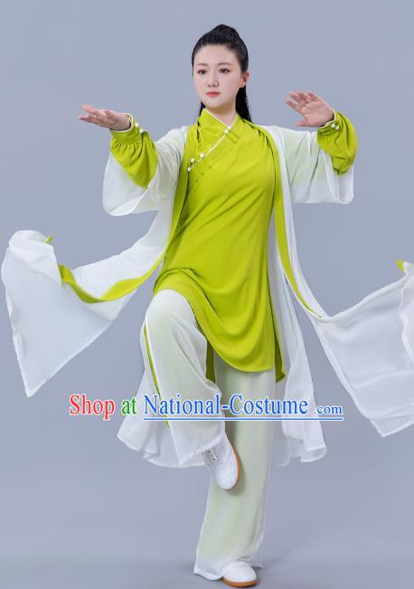 Chinese Martial Arts Three Pieces Outfits Tai Chi Performance Clothing Woman Tai Ji Training Garments