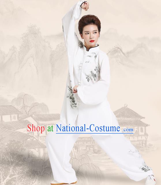 Chinese Kung Fu Competition Suits Clothing Martial Arts Outfits Tai Chi Performance Ink Painting Garment Costume