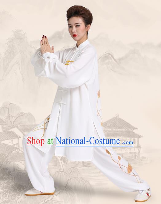 Chinese Tai Chi Performance Printing Fish Garment Costume Kung Fu Competition Suits Clothing Martial Arts Outfits