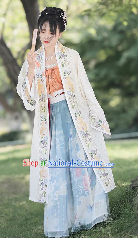 China Ancient Palace Princess Hanfu Dress Clothing Song Dynasty Court Beauty Historical Garment Costumes for Women