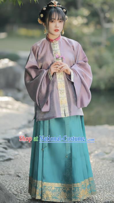 China Ming Dynasty Noble Lady Historical Garments Clothing Ancient Court Infanta Hanfu Dress for Women