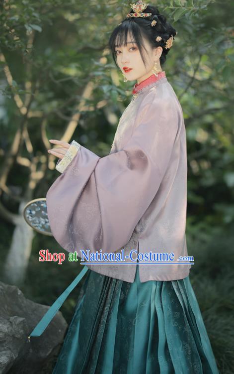 China Ming Dynasty Noble Lady Historical Garments Clothing Ancient Court Infanta Hanfu Dress for Women