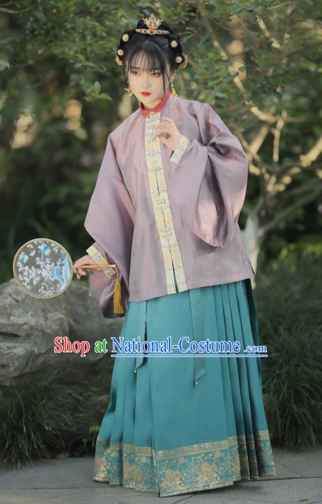 China Ming Dynasty Noble Lady Historical Garments Clothing Ancient Court Infanta Hanfu Dress for Women