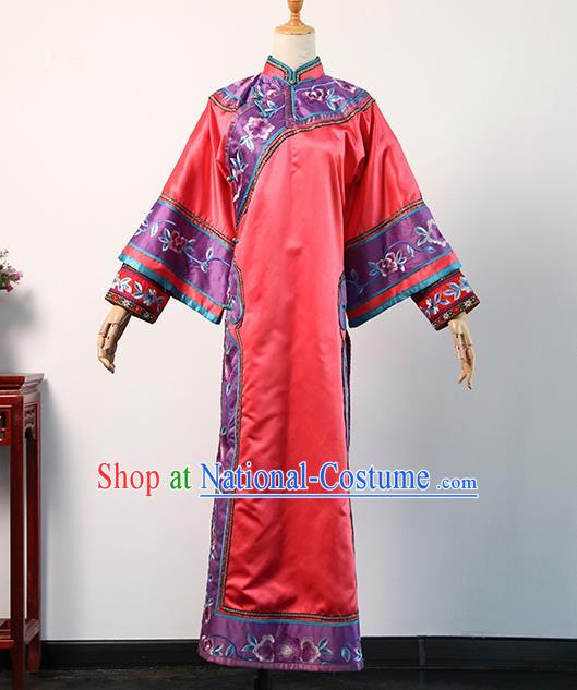 China Ancient Court Female Clothing Traditional Qing Dynasty Imperial Consort Garment Drama Empresses in the Palace Shen Meizhuang Red Dress