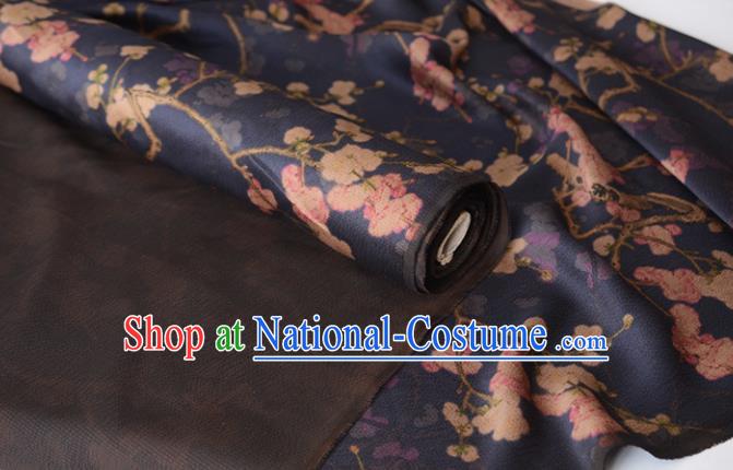 Navy Gambiered Guangdong Gauze High Quality Chinese Qipao Cheongsam Fabric DIY Fabric Silk Fabric