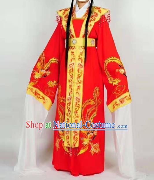 Chinese Shaoxing Opera Empress Garment Beijing Opera Hua Tan Clothing Traditional Peking Opera Actress Red Dress