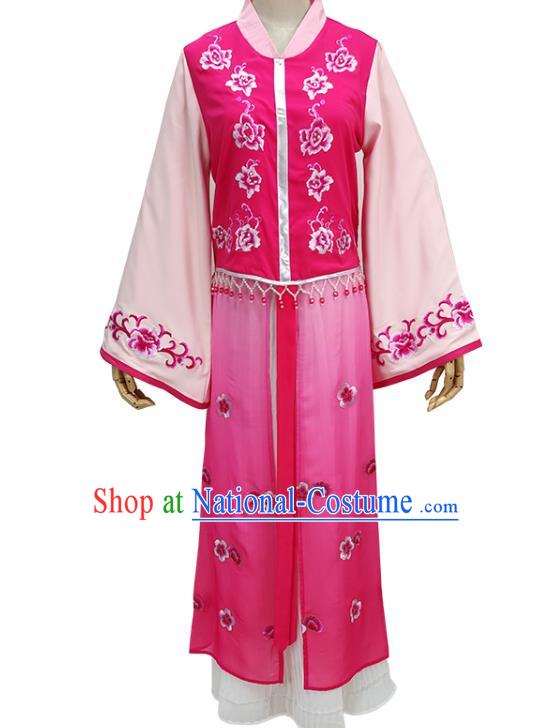 Chinese Beijing Opera Hua Tan Clothing Traditional Peking Opera Diva Rosy Dress Shaoxing Opera Princess Garment