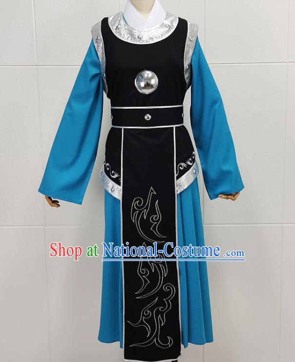 China Peking Opera Wusheng General Garments Traditional Beijing Opera Swordsman Clothing and Helmet