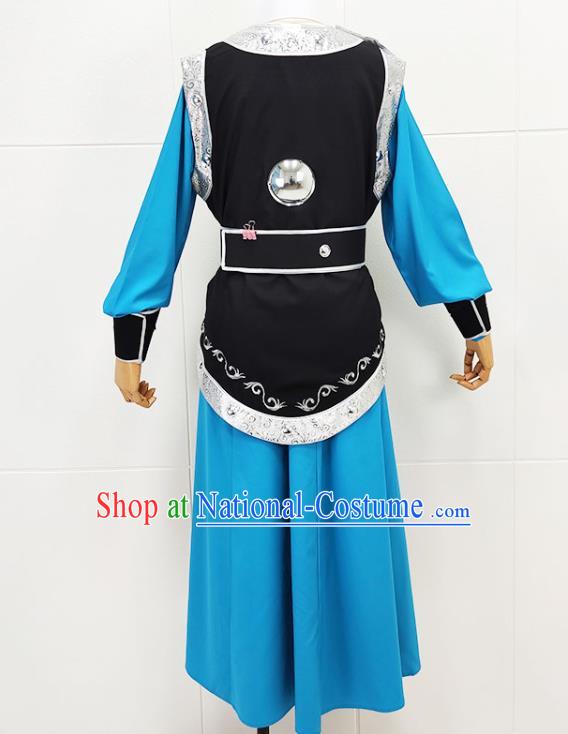 China Peking Opera Wusheng General Garments Traditional Beijing Opera Swordsman Clothing and Helmet