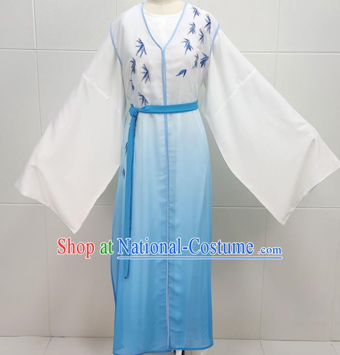 China Peking Opera Noble Childe Li Menglong Garments Traditional Shaoxing Opera Young Male Scholar Clothing