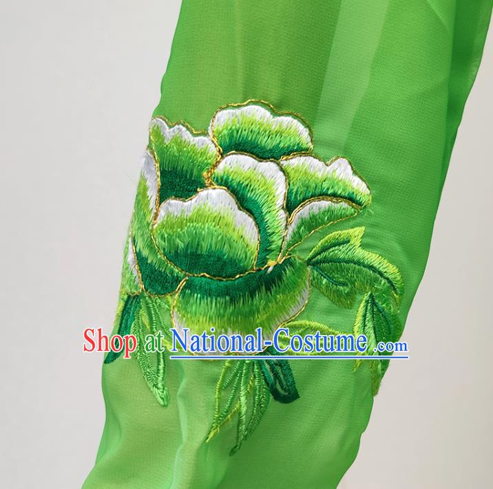 Chinese Peking Opera Young Woman Green Dress Traditional Shaoxing Opera Xiao Qing Garment Beijing Opera Swordswoman Clothing