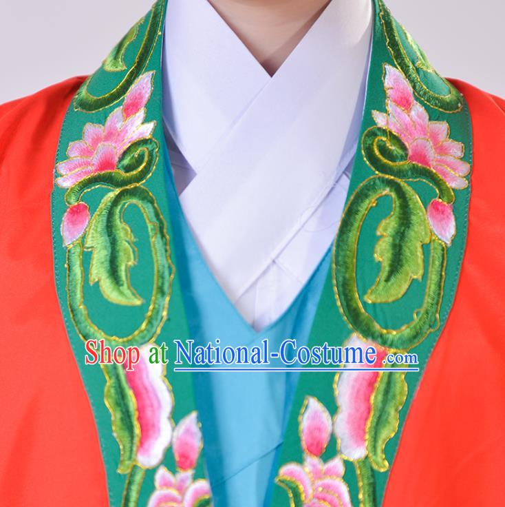 China Shaoxing Opera Scholar Clothing Traditional Peking Opera Xiaosheng Red Cape Beijing Opera Niche Garment