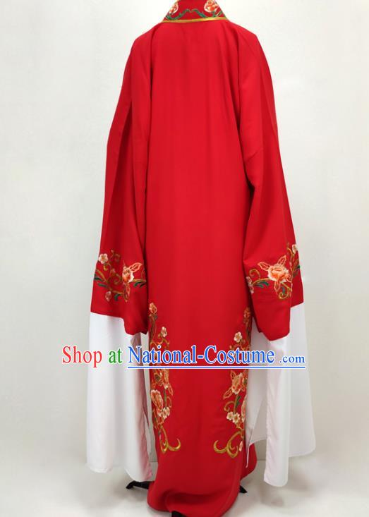 China Traditional Beijing Opera Niche Red Cape Shaoxing Opera Scholar Clothing Peking Opera Xiaosheng Garment Costume