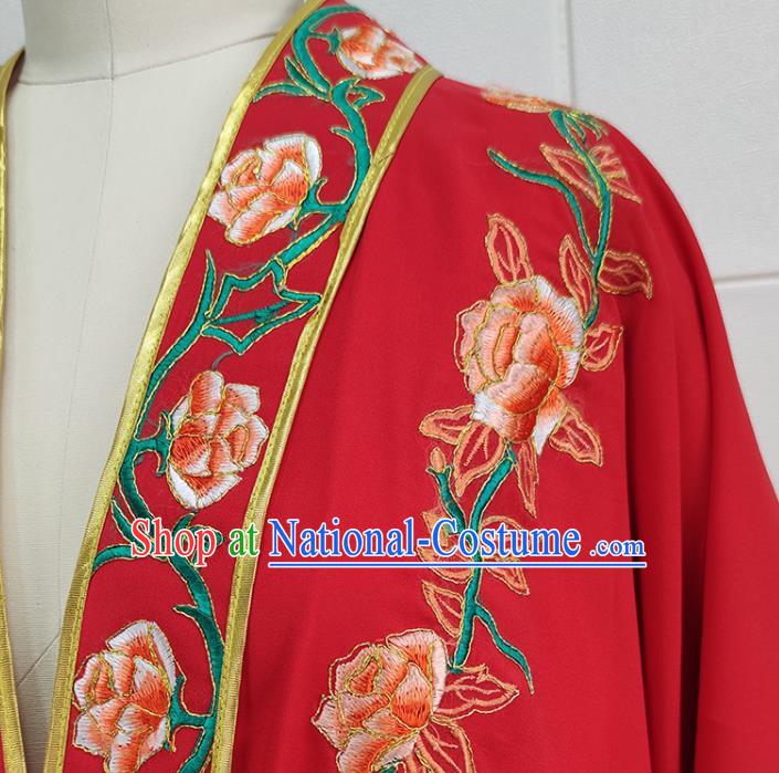 China Traditional Beijing Opera Niche Red Cape Shaoxing Opera Scholar Clothing Peking Opera Xiaosheng Garment Costume