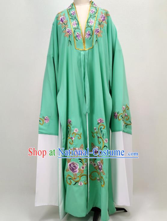 China Peking Opera Xiaosheng Garment Costume Traditional Beijing Opera Niche Green Cape Shaoxing Opera Scholar Clothing