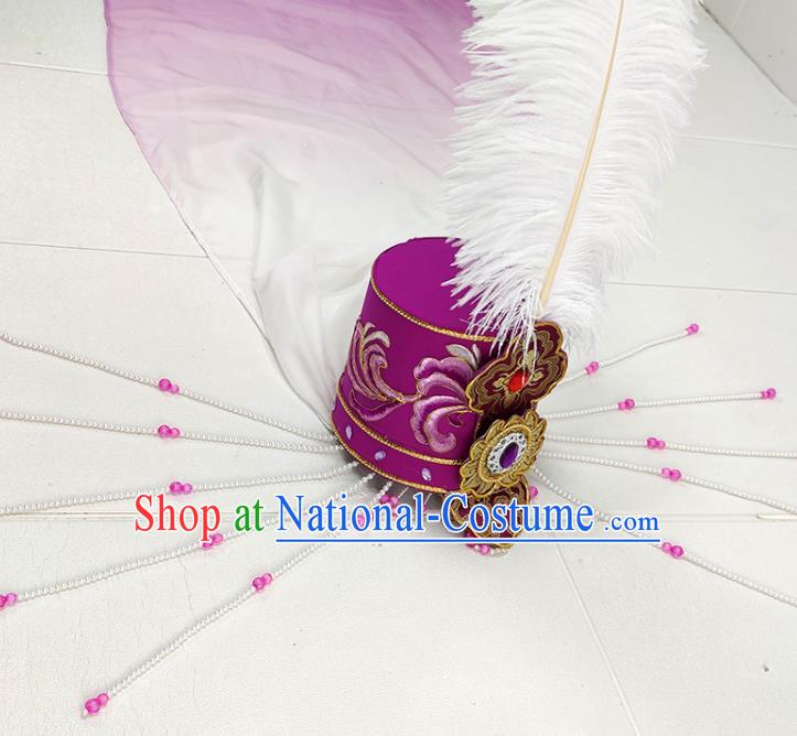 China Beijing Opera Hua Tan Headwear Shaoxing Opera Princess Feather Hat