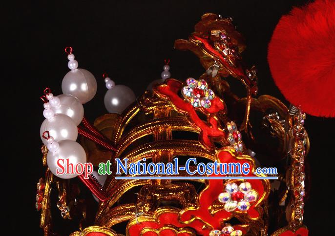 China Beijing Opera Xiaosheng Hair Accessories Shaoxing Opera Childe Jia Baoyu Hair Crown Traditional Peking Opera Monkey King Headdress