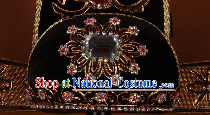 China Traditional Peking Opera Xiaosheng Headdress Beijing Opera Headwear Shaoxing Opera Scholar Hat