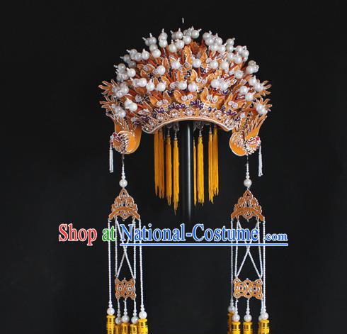 China Shaoxing Opera Empress Hat Traditional Peking Opera Hua Tan Headdress Beijing Opera Phoenix Coronet