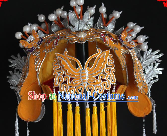 China Shaoxing Opera Empress Hat Traditional Peking Opera Hua Tan Headdress Beijing Opera Phoenix Coronet