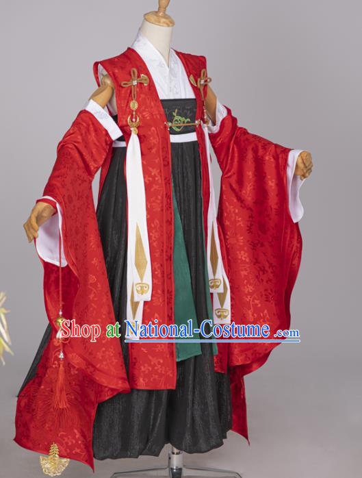 China Traditional Cosplay Female Swordsman Clothing Ancient Fairy Princess Hanfu Dress Garments