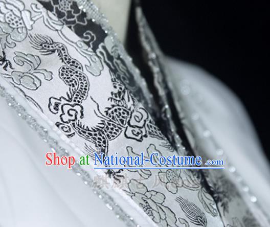 Chinese Ancient Nobility Childe Chu Wanning Hanfu Clothing Drama Cosplay Jin Dynasty Swordsman White Garment Costumes