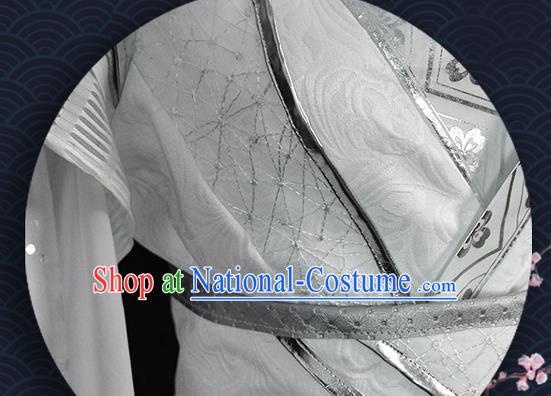 Chinese Ancient Swordsman White Hanfu Clothing Drama Cosplay Young Knight Garment Costumes