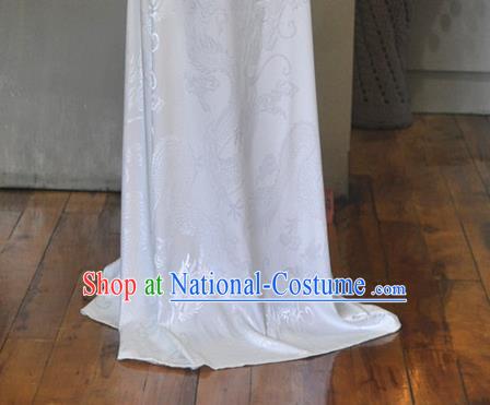 Chinese Ancient Knight Hanfu Clothing Drama Cosplay Young Hero Apparels Ming Dynasty Swordsman White Garment Costumes