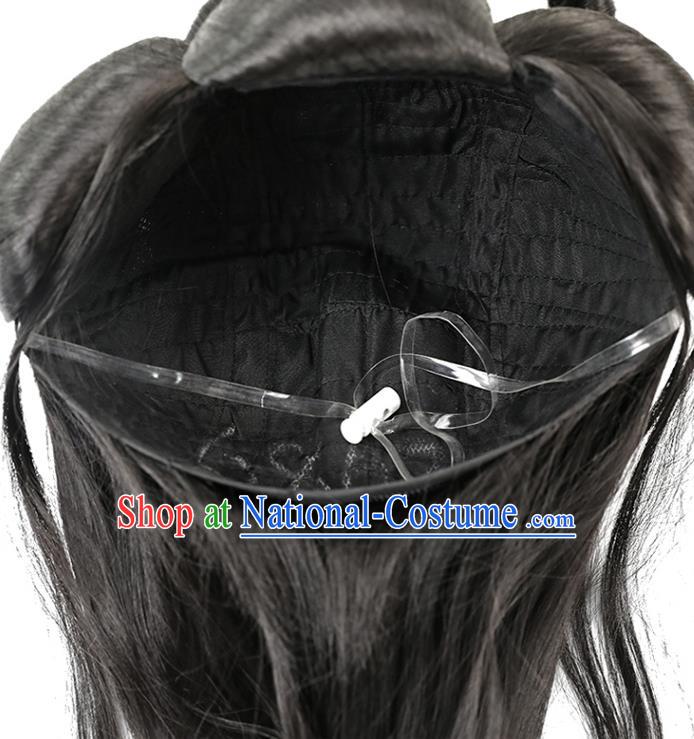 China Jin Dynasty Court Beauty Chignon Hairpieces Traditional Hair Accessories Ancient Fairy Princess Wigs