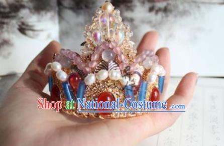 China Tang Dynasty Empress Gems Phoenix Coronet Traditional Hanfu Wedding Hair Accessories Ancient Princess Golden Hair Crown