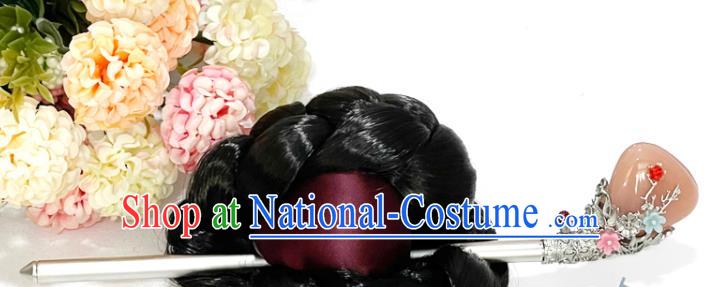 Korean Court Princess Hairpin Traditional Hanbok Hair Accessories Classical Dance Argent Hair Stick