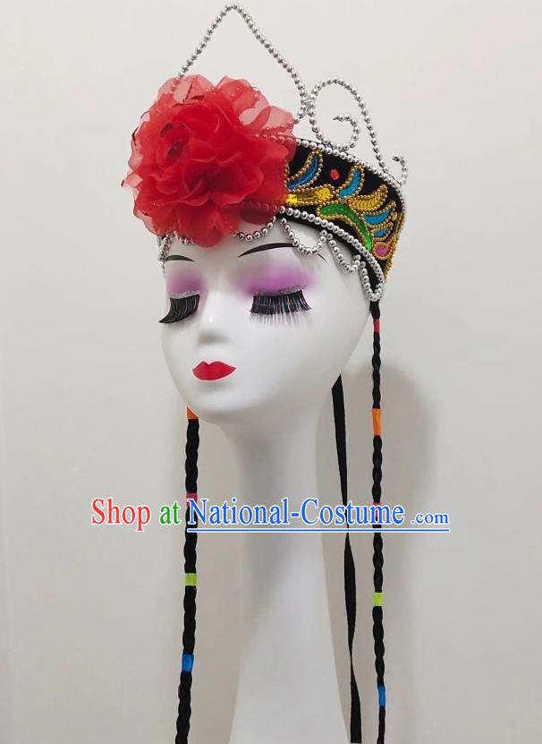 China Uyghur Nationality Hat Xinjiang Ethnic Folk Dance Hair Accessories Uighur Minority Performance Headdress