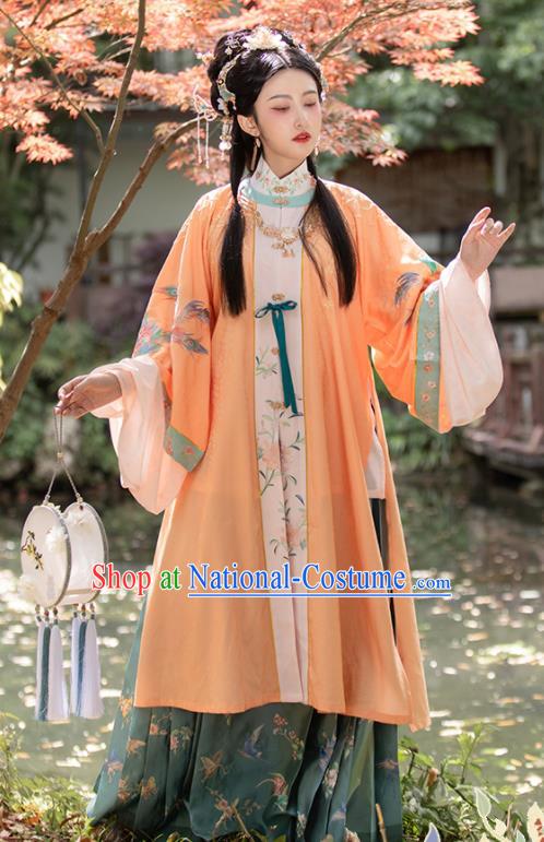 China Ming Dynasty Nobility Lady Historical Clothing Ancient Royal Princess Hanfu Dress Garments for Women