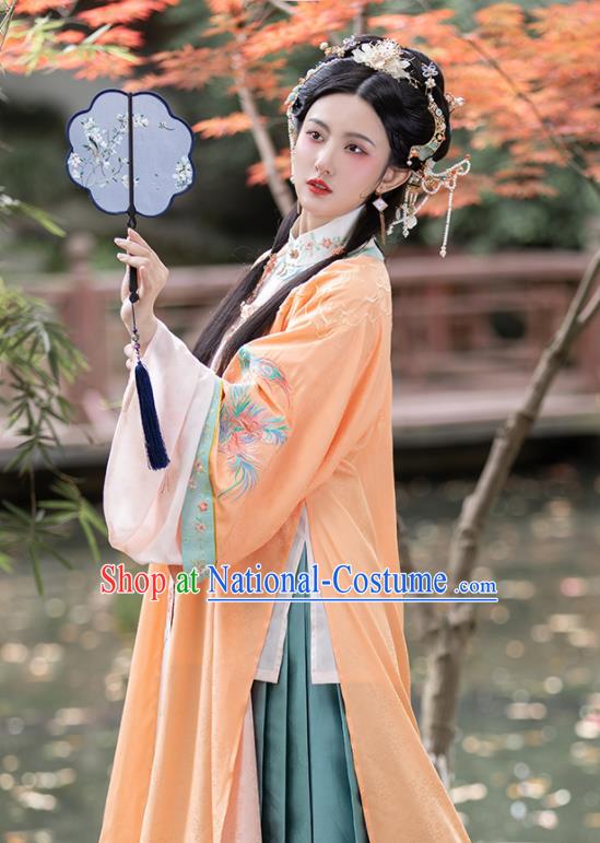 China Ming Dynasty Nobility Lady Historical Clothing Ancient Royal Princess Hanfu Dress Garments for Women