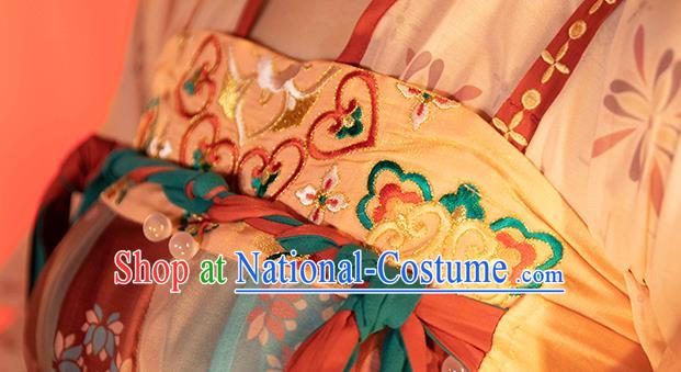 China Ancient Court Beauty Hanfu Dress Garments Tang Dynasty Royal Princess Historical Clothing