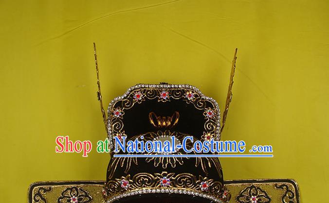 China Opera Performance Hair Accessories Traditional Peking Opera Xiaosheng Hat Beijing Opera Scholar Headdress