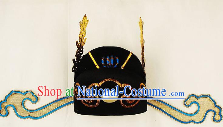 China Traditional Peking Opera Scholar Headwear Beijing Opera Xiaosheng Hat Opera Performance Hair Accessories