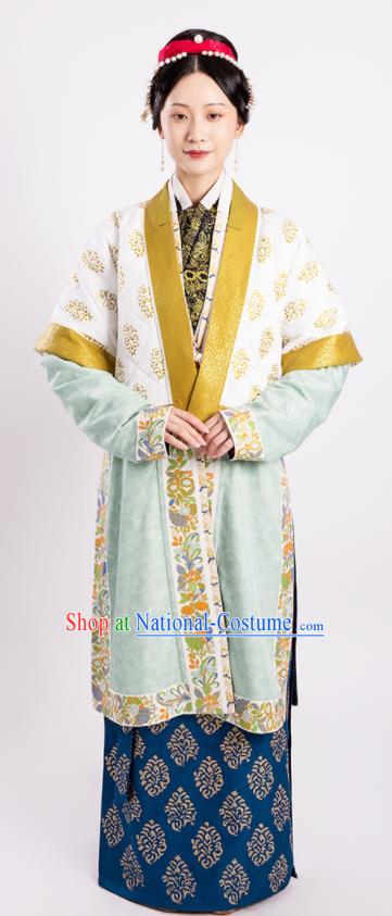 China Song Dynasty Noble Woman Historical Clothing Ancient Imperial Consort Hanfu Garment Costumes Complete Set